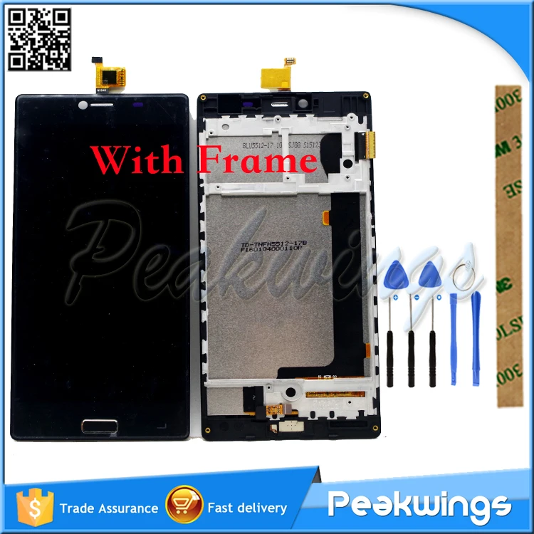 

Tested LCD Display For Elephone M2 LCD Display With Touch Screen Assembly With Frame