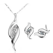100% Silver 925 AAA Jewellery Units for Ladies Magnificence Kiss Strong Silver Free Transport SS203
