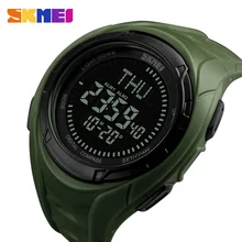 SKMEI компас мужские цифровые часы 3 Будильник Спортивные Часы Секундомер с остановом 50 м водонепроницаемые наручные часы Relogio Masculino