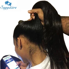 Sapphire Peruvian 360 Lace Frontal Wig Full Lace Human Hair Wigs 360 Lace Front Human Hair Wigs With Baby Hair