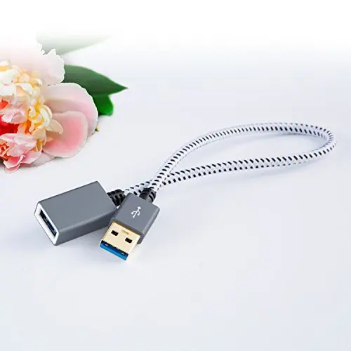 Короткий кабель-удлинитель USB3.0, JORINDO USB 3,0 A для мужчин и женщин, совместимый с Oculus VR, Xbox, сканер, серый космос алюминий