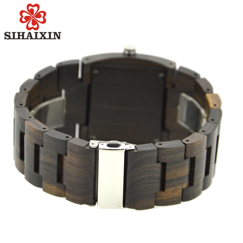 Wood Multifunction Quartz Mens Watches15