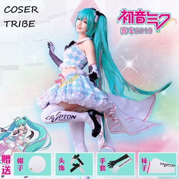 

Anime VOCALOID Miku V Miku Racing Clay Motorcycle Suits SJ Uniform Lolita Dress Cosplay Costume Women Halloween Free Shipping.