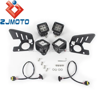 

LED Pods Fog Lights w/ Foglight Location Bracket Wirings For Chevrolet Silverado 1500 2007-14 Silverado 2500 3500 2007-14