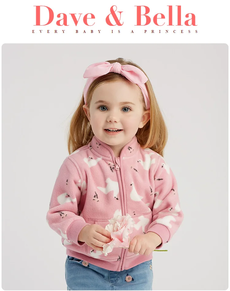 DB396-H dave bella spring baby lovely jacket children fashion outerwear kids cute coat