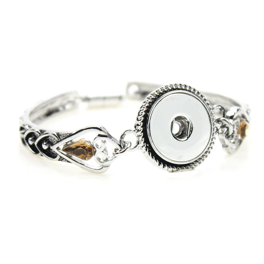 snaps jewelry Bangles 18mm/20mm metal Charms Bracelet Vintage jayna