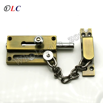

Defender Security Heavy Ultra-thick Door Bolts with Anti-Theft Chain,Hardware Duty Lach Lock for inside door