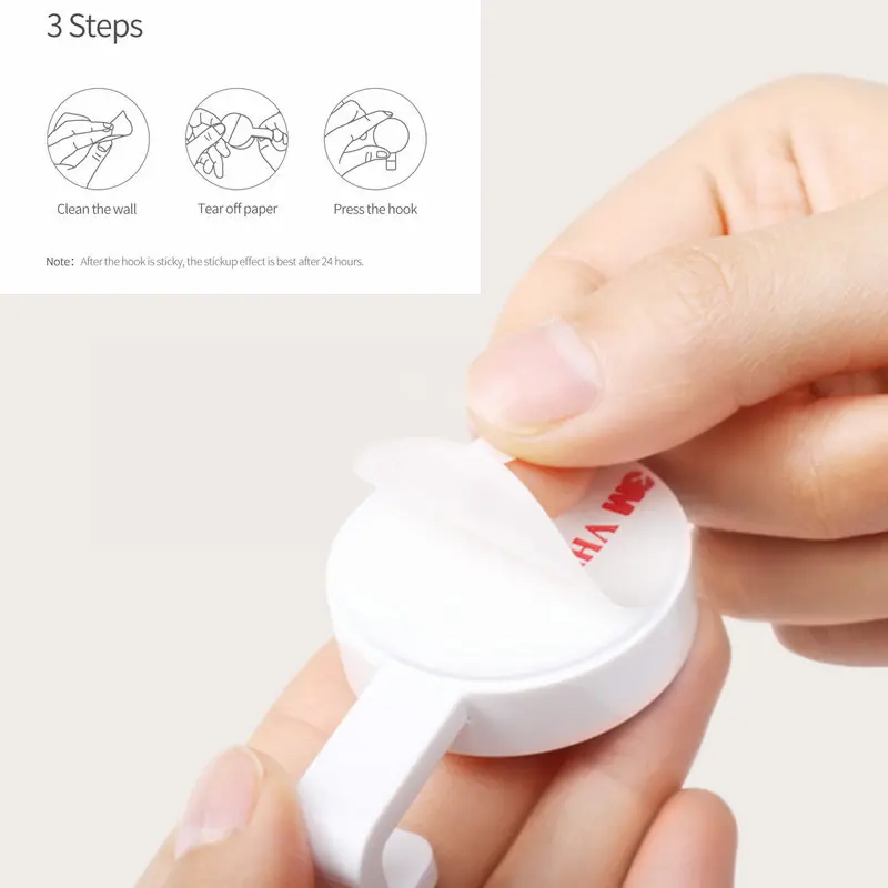 Xiaomi Mijia маленькие клейкие крючки, сильные настенные крючки для ванной комнаты, спальни, кухни, 3 кг Максимальная нагрузка, Новое поступление для xiaomi life