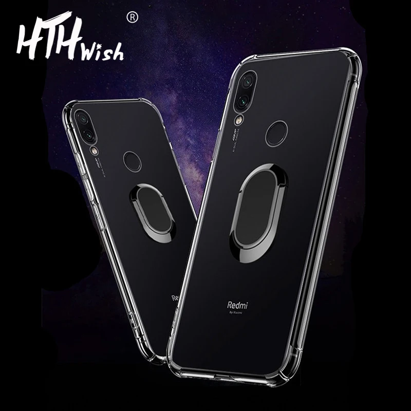 

Metal Ring Case For Xiaomi Redmi Note 7 case Magnetic Car Hold Shockproof Soft Bumper Phone Cover For Redmi Note 6 Pro Case