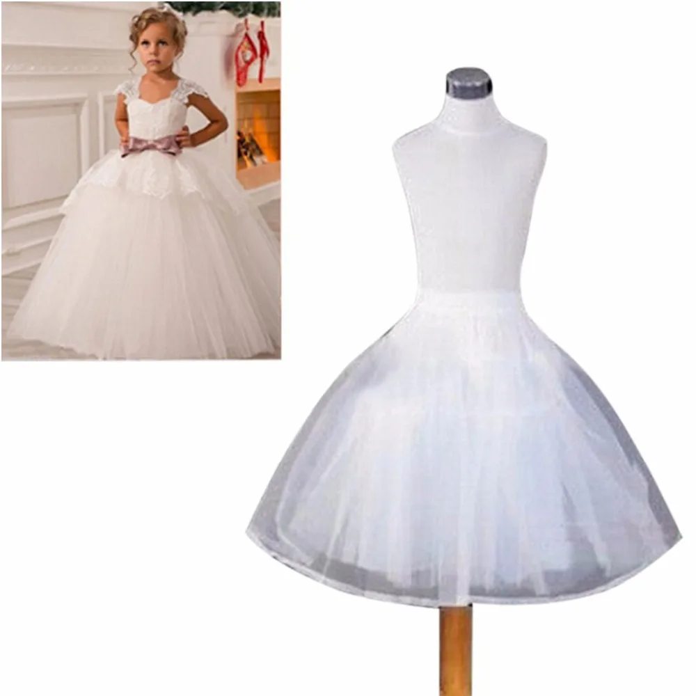 

Fast Shipping Wedding Accessories Kids Girls Petticoat Vestido Longo Ball Gown Crinoline Skirt Petticoats In Stock