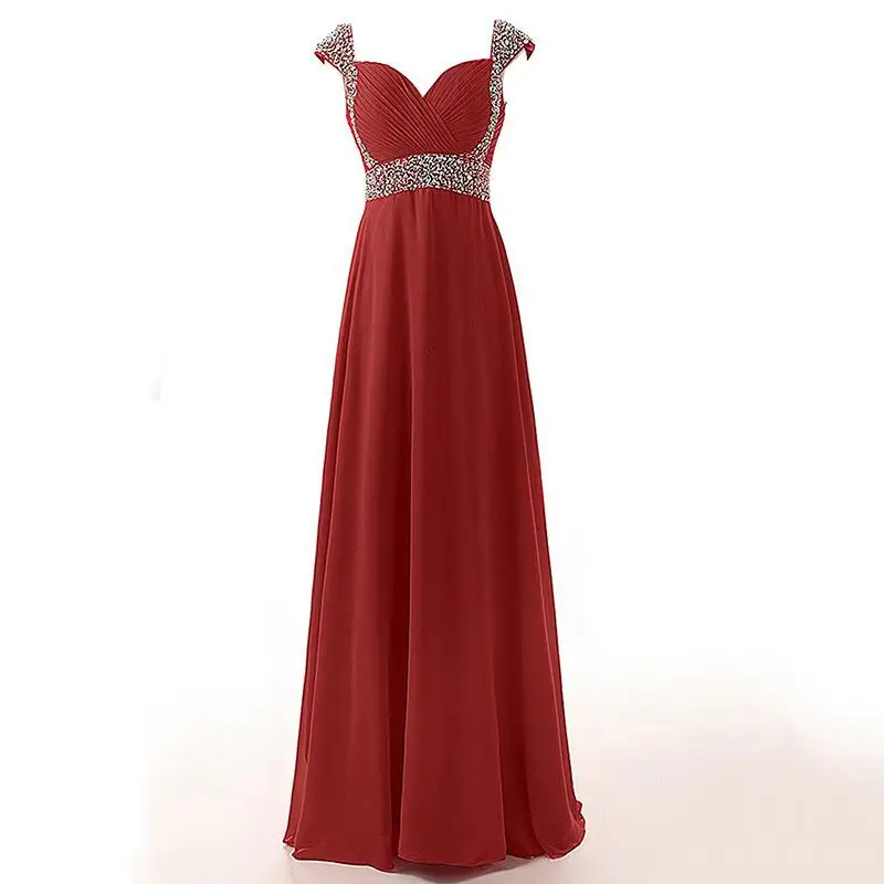 Фиолетовое шифоновое длинное свадебное платье A Line Robe Elegant D'honneur Fille элегантные пригласительные на свадьбу вечерние платья - Цвет: Color 9