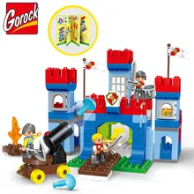 Gorock 138 шт./компл. Империя модель замка большой строительный блок Juguetes большие частицы армейский солдат DIY кирпичная Игрушка совместима с Duploe