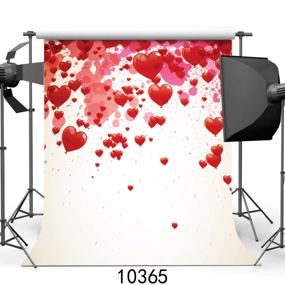 

Heart White Vinyl Photography Backgrounds for Photo Studio Computer Printed Photo Backdrop for Photocall for Baby Wedding