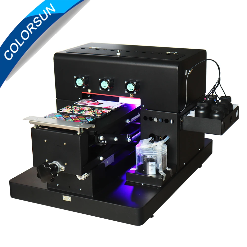 УФ принтер Colorsun A4 планшетный для фотографий металла ПВХ карт кожи фотопринтер с