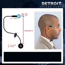 Detroit: torne-se humano cosplay connor rk800 templo sem fio led luz kara estado cintilação lâmpada anel cabeça círculo led adereços