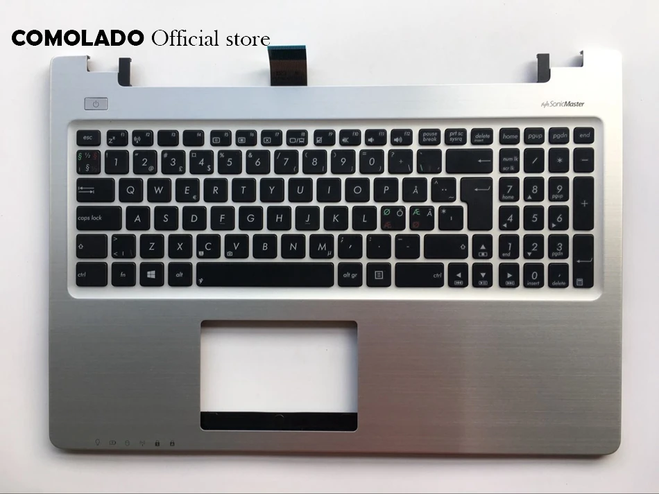 

ND Nordic Keyboard for ASUS K56 K56C K56CA K56CM Top Cover Upper Case Palmrest keyboard ND Layout