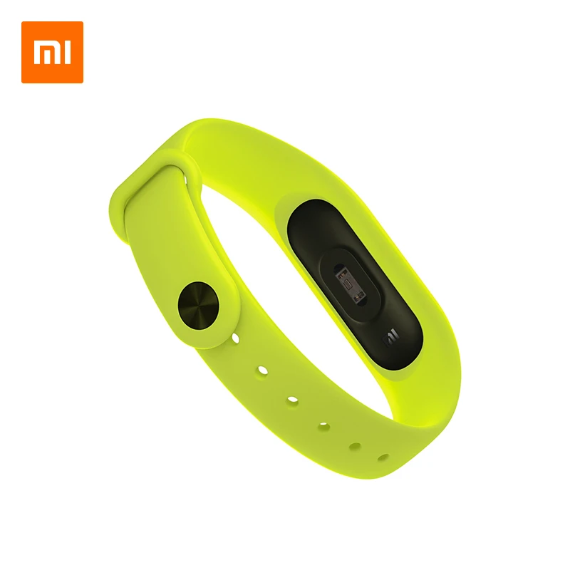 Оригинальный ремешок на запястье Xiaomi Mi Band 2 черный зеленый сменный силиконовый