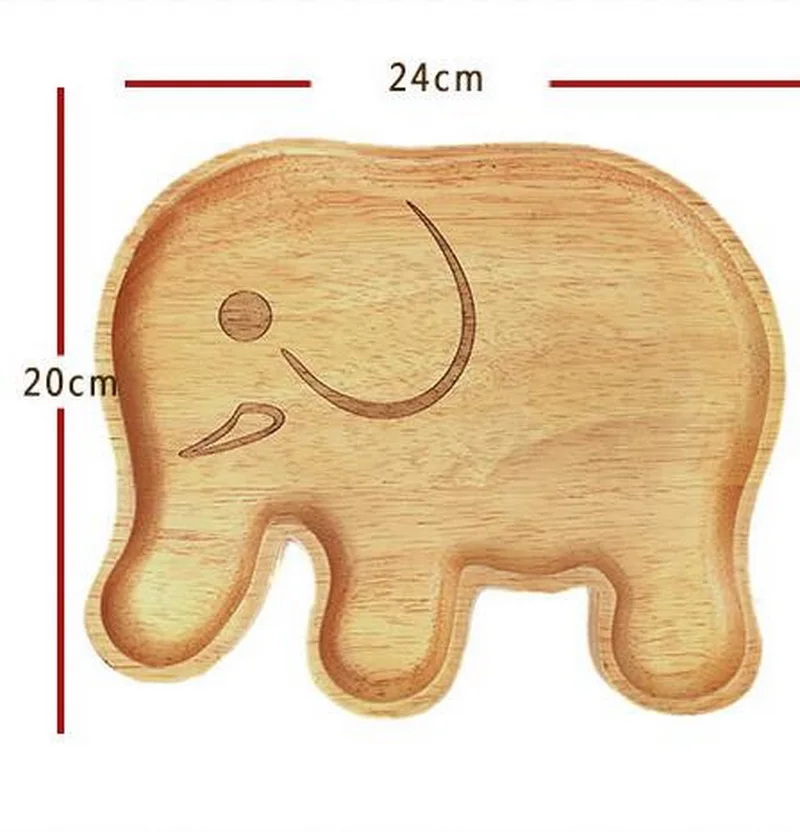 Необычная деревянная поднос для фруктов кошка/Слон/Кролик/мышь деревянная доска милые Мультяшные животные блюдца для закусок