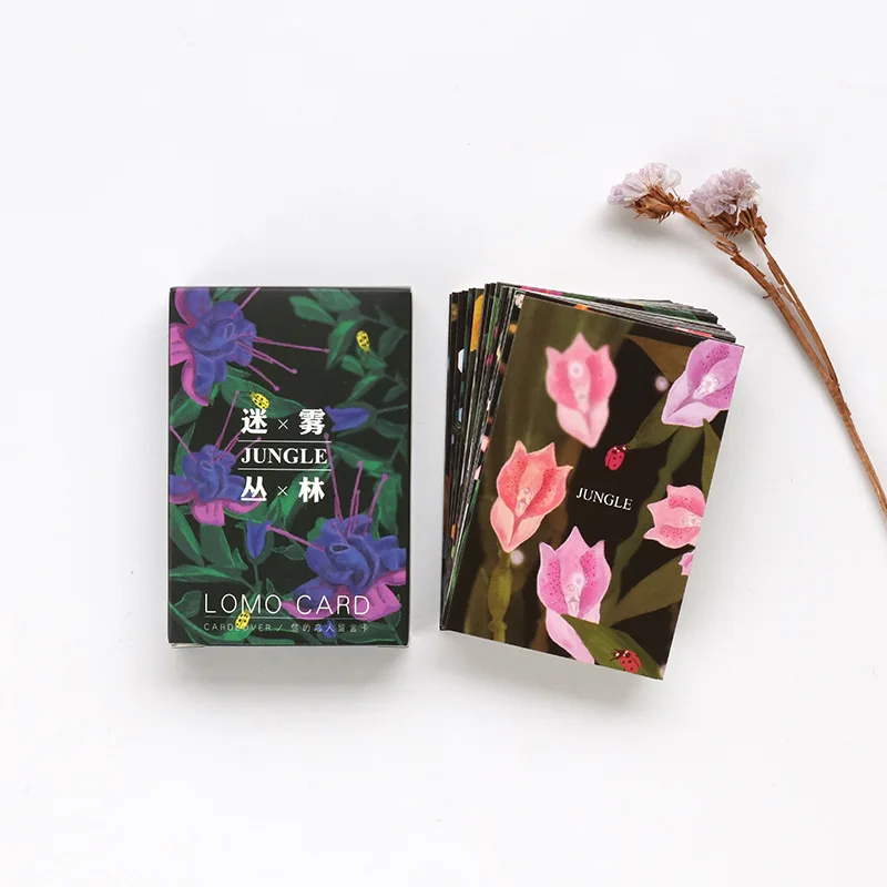 

28 sheets/Set Wonderful Jungle series Mini Lomo Postcard /Greeting Card/Birthday Letter Envelope Gift Card Message Card