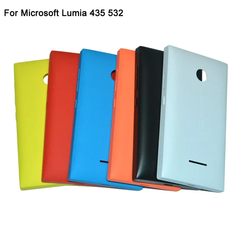 For Lumia 435 532 Back Cover Case Replacement  Phone Case Housing Rear Battery Door For Nokia Lumia 532 435 Bag With LOGO
