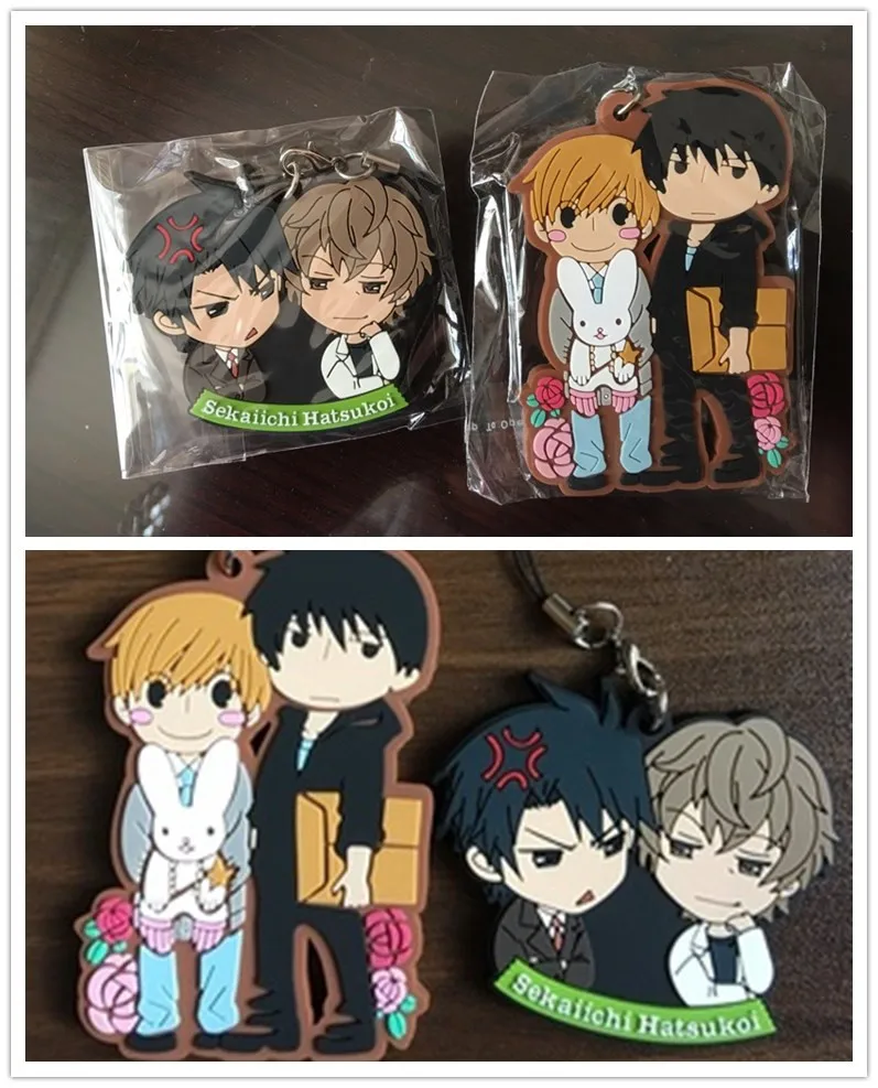 

1pcs Queer Viewer Sekai-ichi Hatsukoi Onodera Ritsu keychain llavero Keyring Portachiavi Gift Collection Present