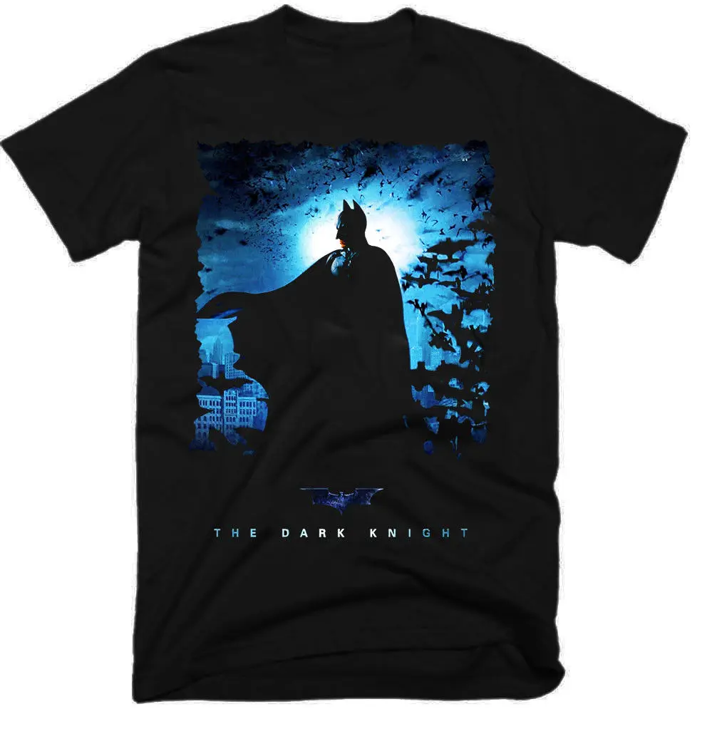

Batman The Dark Knight Movie Men'S T Shirt Hip Hop Streetwear Tshirt Homme Humour Tshirts Black Of White