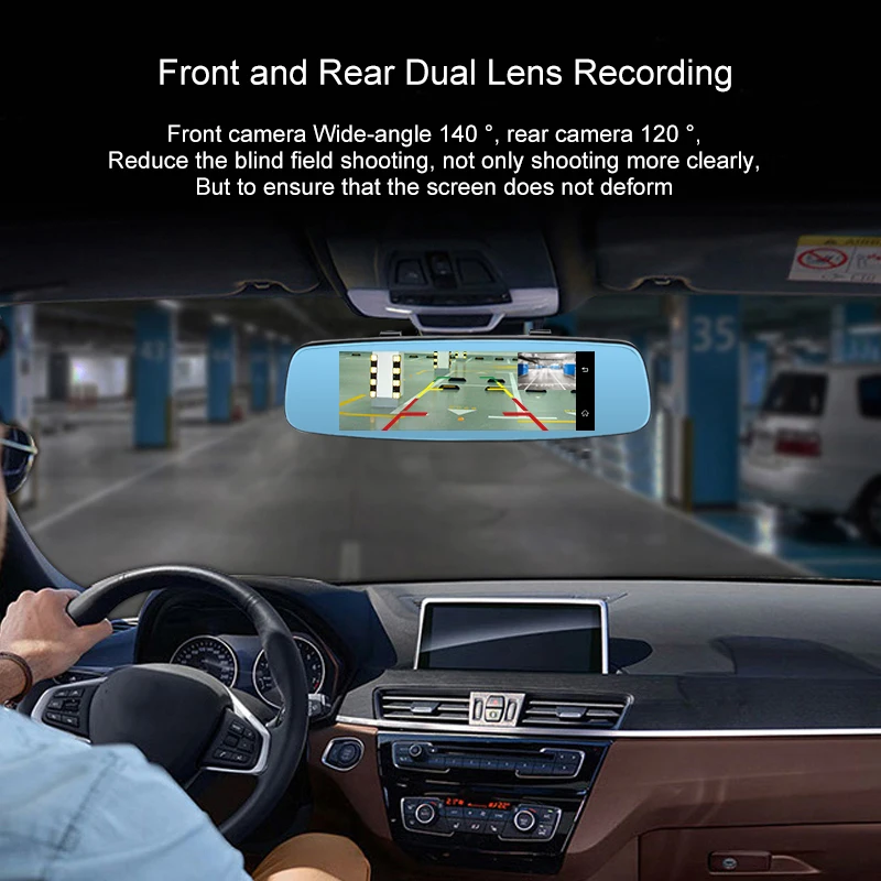 

A880 4G ADAS Car DVR Camera Video recorder mirror 7.86 inch Android 5.1 with two cameras dash cam Registrar black box 16GB for