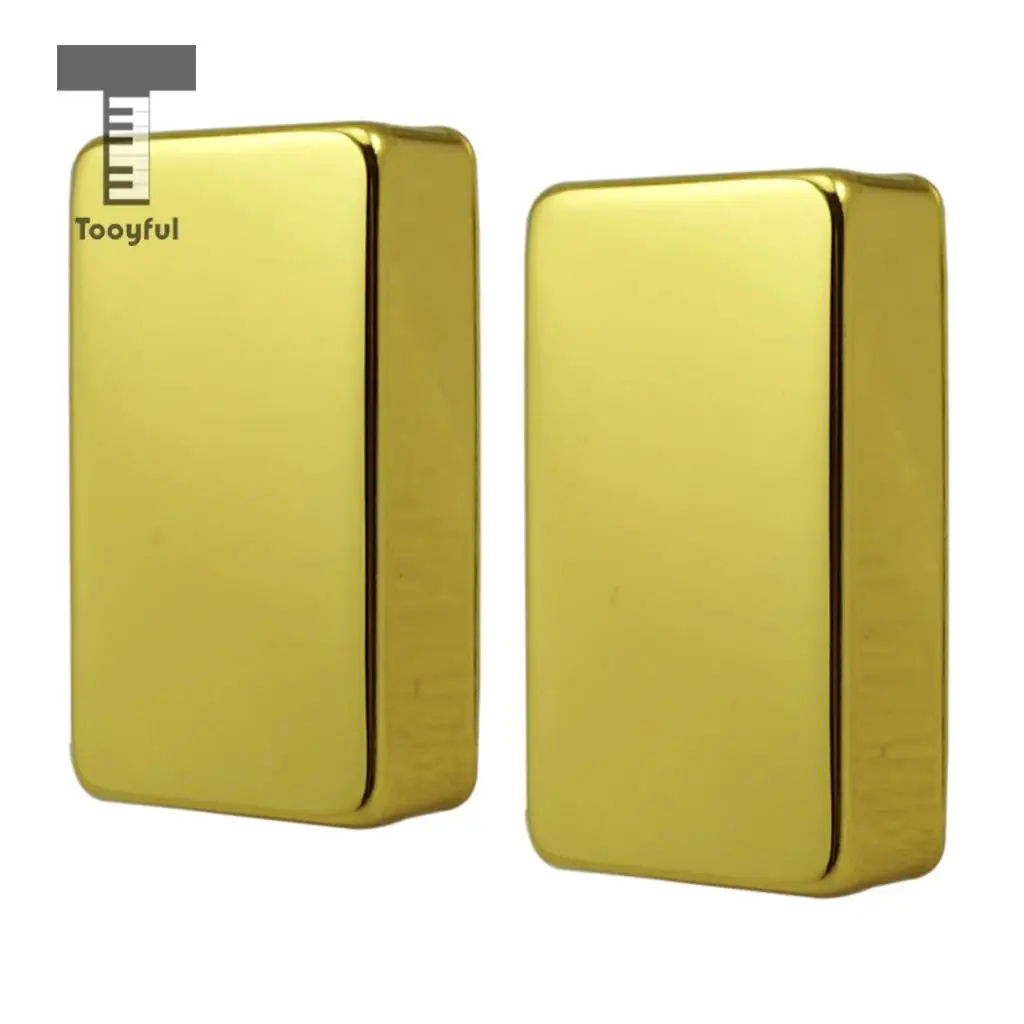 Tooyful 2 Pcs Sealed Closed Double Coil Humbucker Pickup Cover for Electric Guitar Parts