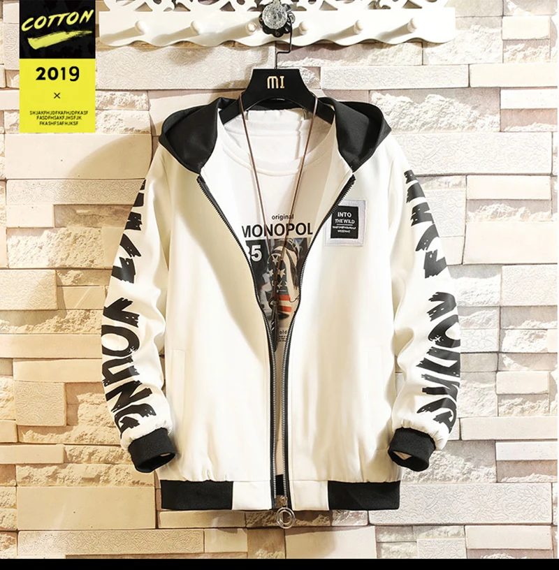 Patchwork Oversize Windbreaker Pullover Jackets Male Coats Vintage Varsity Jacket   (19)