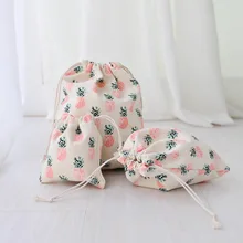 Ручной работы из хлопка и льна с рисунком ананаса Туристическая сумка со шнурками для хранения посылка Сумки сумка для покупок Портмоне Рождественский подарок сумка Лидер продаж