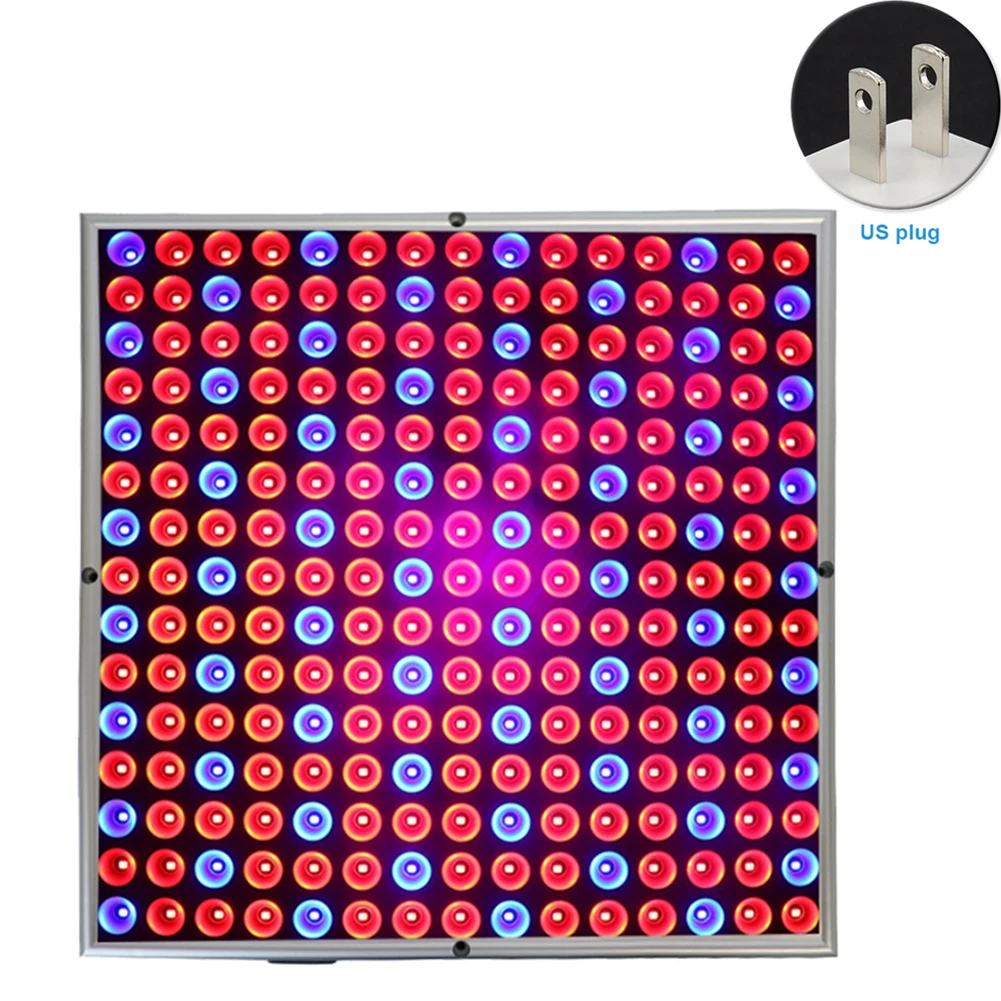 

225 LED Plastic Grow Light Ultrathin Panel Flower Gardening Hanging Indoor Plant Bulbs Energy Saving Plug Red Blue Lamp