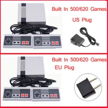 Мини Ретро Классическая видеоигра консоль встроенный 500/620 игр 8 бит PAL и NTSC семья ТВ Портативный игровой плеер двойные геймпады