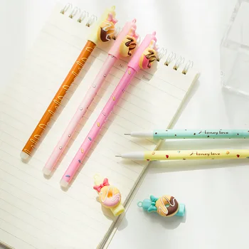 

5pcs Sweet bowtie gel pen Cute Donut 0.5mm ballpoint Blue color ink pens writing gifts Stationery Office School supplies DB438