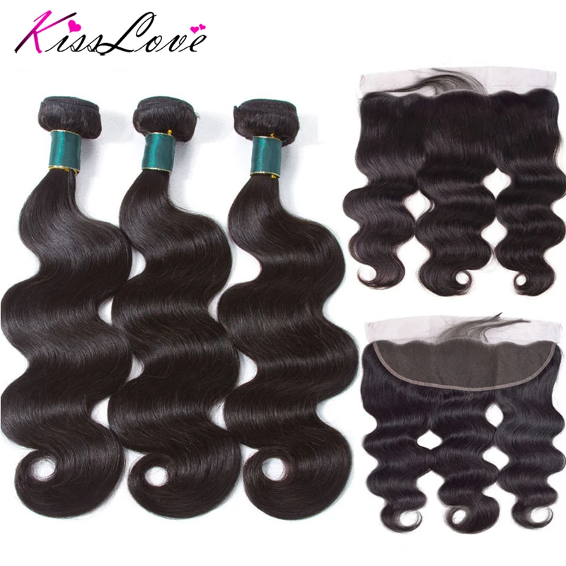 Body Wave Bundles With Frontal Human Hair Bundles with
