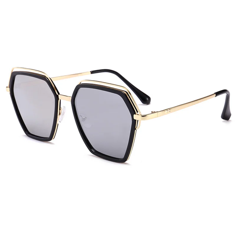 Новые солнцезащитные очки Мода Европа и Америка уличная съемка красочные очки нестандартная оправа металлические мужские и женские солнцезащитные очки - Цвет линз: C6