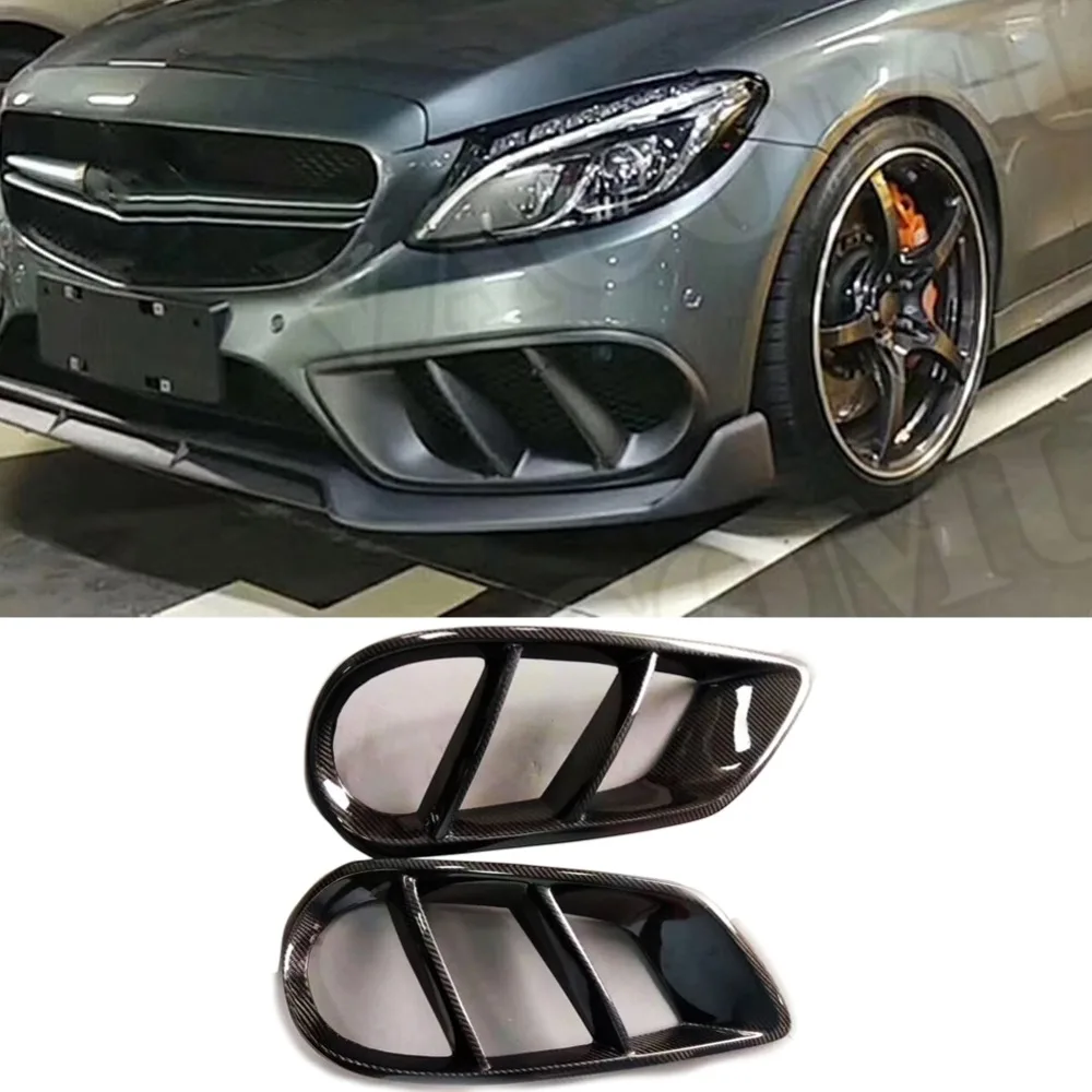 Carbon Fiber Air Vent Outlet Cover Trim Mesh Grill Frame For Mercedes C Class Benz W205 2015-2017 | Автомобили и мотоциклы