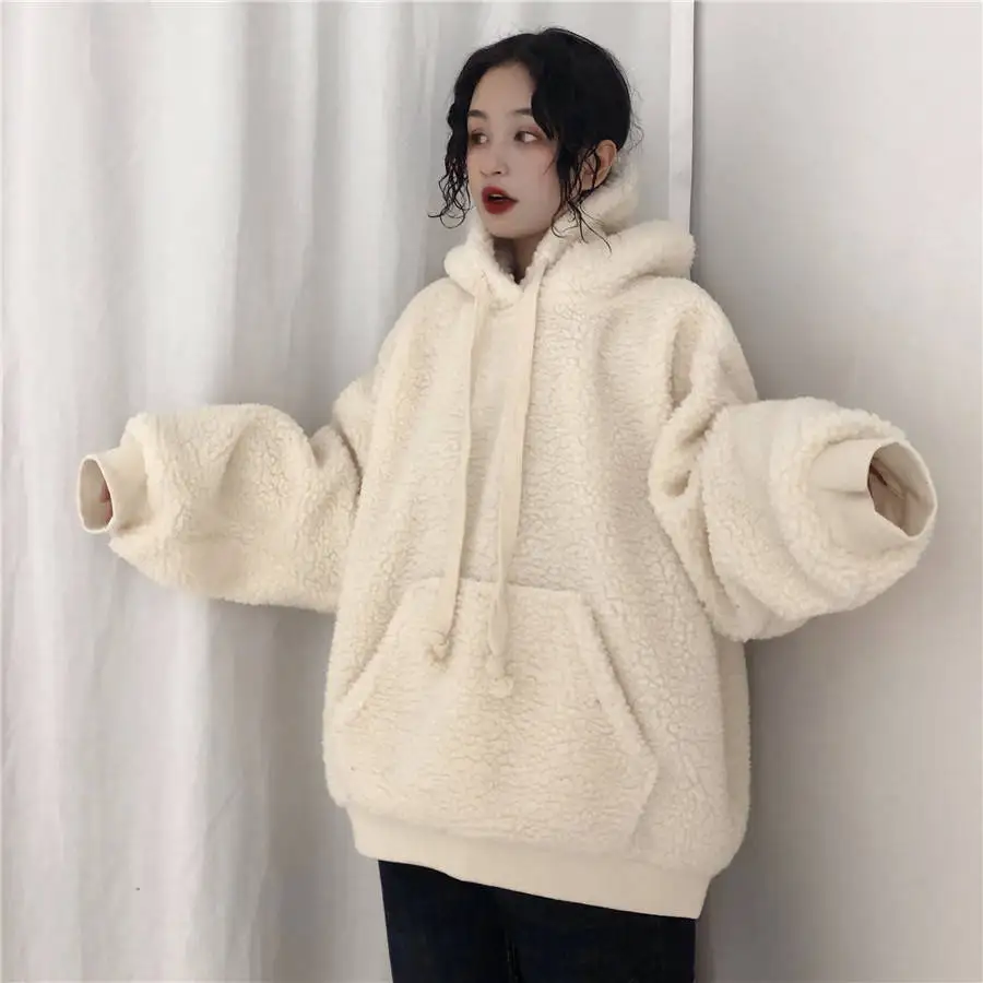 

Cool Harajuku Warm Fashion 2019 Female sweatshirt Casual Wtite long sleeves hoodies Spring Winter Women hoodie Streetwear Girls