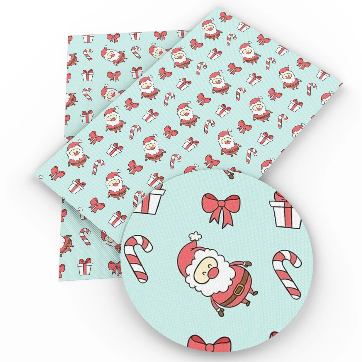 

New 30*140cm Christmas Snow Man Printed Faux Synthetic Leather Sheet Patchwork For Hair Bow Bag Wallet Phone Cover DIY,,1Yc4613