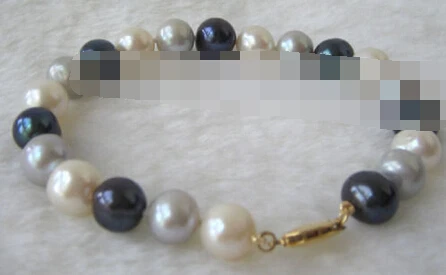 

Hot sell ->@@ > 00918 natural round multicolor freshwater pearl bracelet -Top quality free shipping