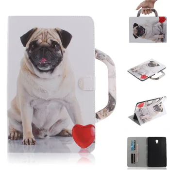 

Tablet Case For Samsung Galaxy Tab A 10.5 T590 T595 Handle Flip Cover Stand Leather Wallet Coloured drawing Tiger Lion Coque