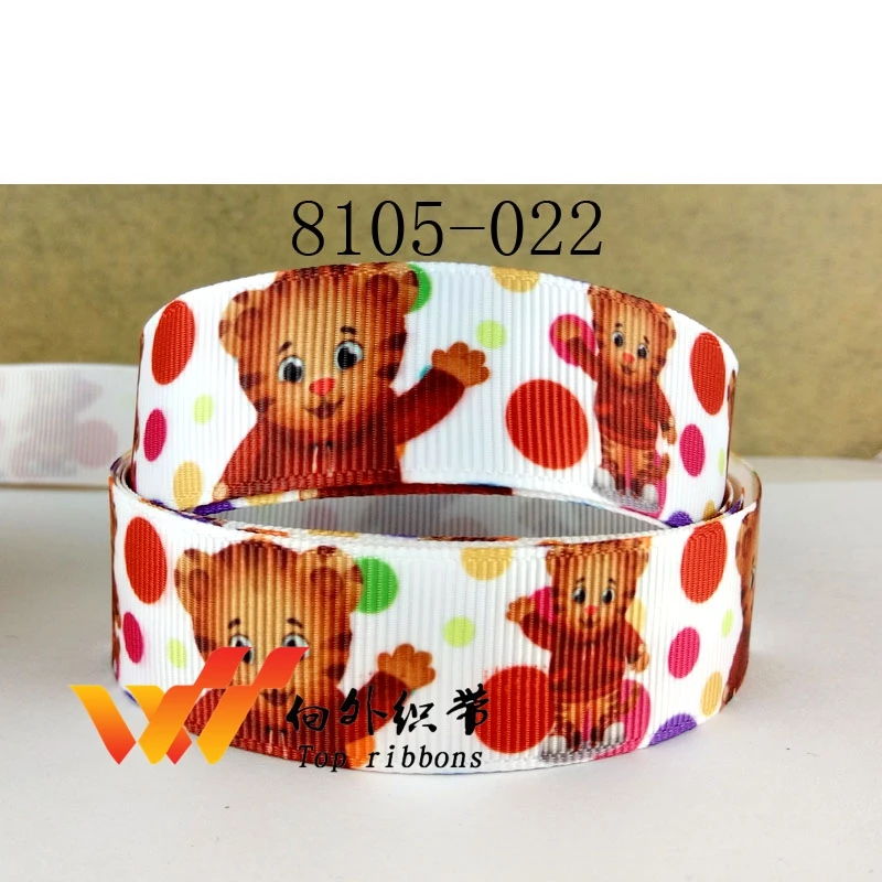 

Free shipping Tiger ribbon 7/8" 50 yards printed grosgrain ribbon 8105-022