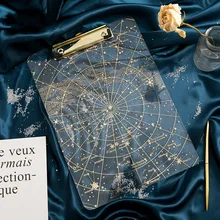 1 шт. A4 фантазия звезда сумка для хранения Бронзовый лазер прозрачный карман pp, файловый пакет оригинальность папка школьные канцелярские принадлежности поддержка kawaii