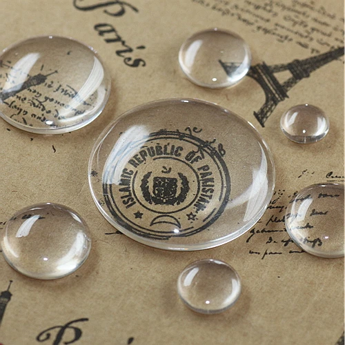 

30mm,35mm,38mm,40mm,50mm Round clear domed magnifying Flat back Glass Cabochons,jewelry pendant inserts glass sticker