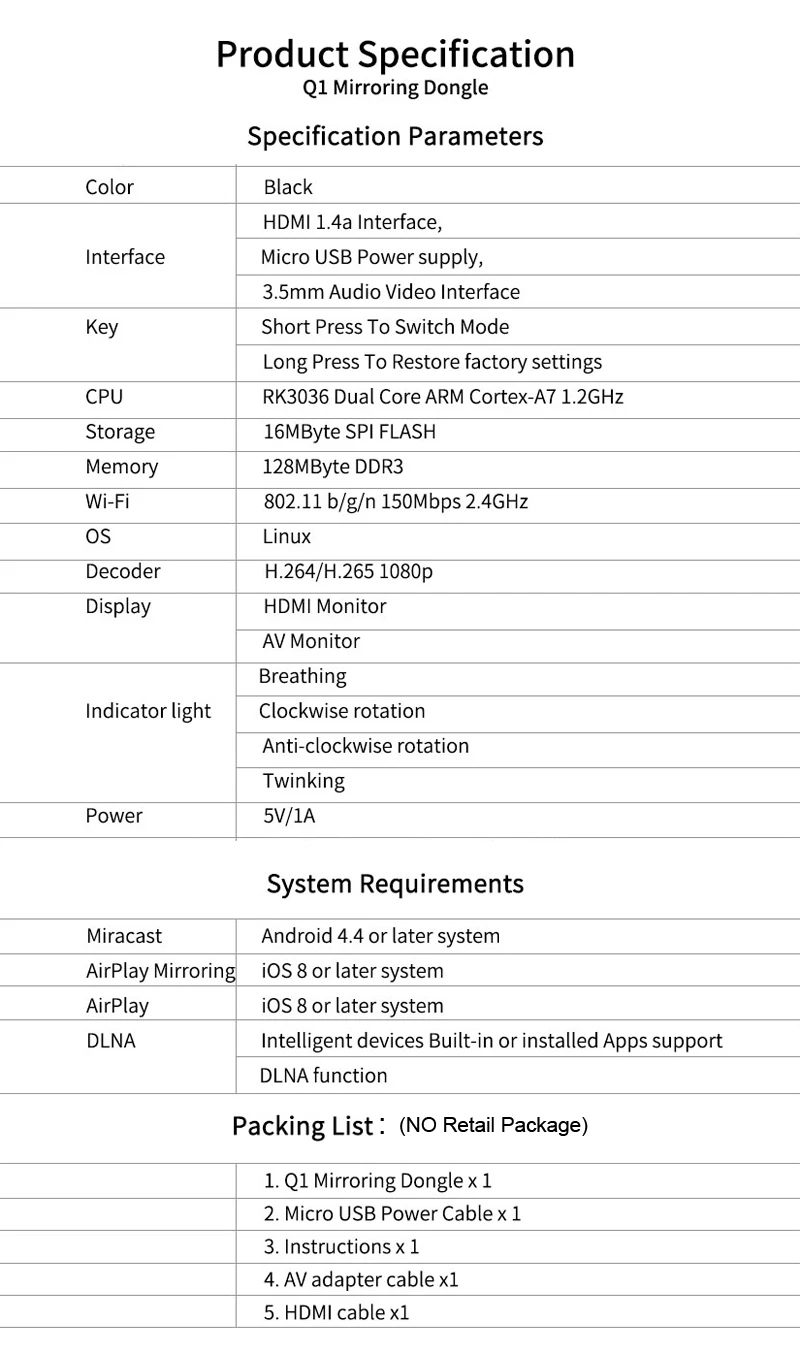 Беспроводной Wi-Fi HDMI AV дисплей видео к телевизору для iPhone iPad для Xiaomi huawei samsung s5 s6 edge s7 s8+ S9 Note 10 Android телефон