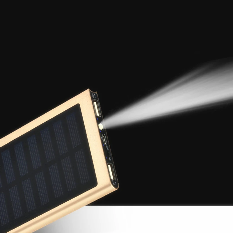 20000 мАч Солнечный внешний аккумулятор Двойной USB светодиодный внешний аккумулятор портативный мобильный телефон солнечное зарядное устройство для Xiaomi iphone X 8plus