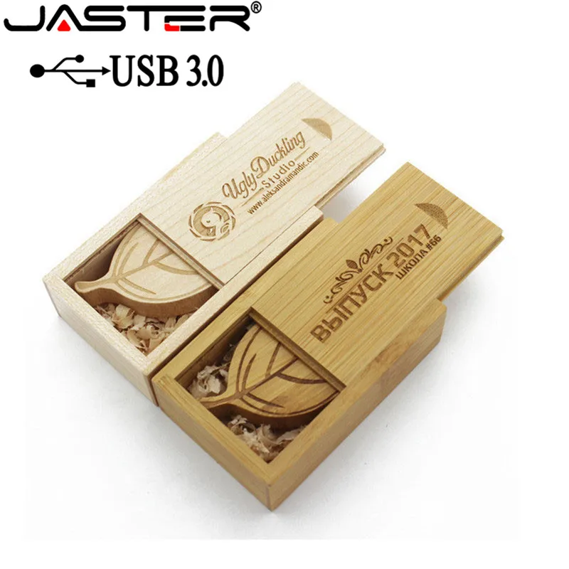 JASTER (10 шт. бесплатный логотип) деревянный лист + упаковочная коробка usb flash drive Флешка pendriver флешки 8 Гб 16 32 64 подарок