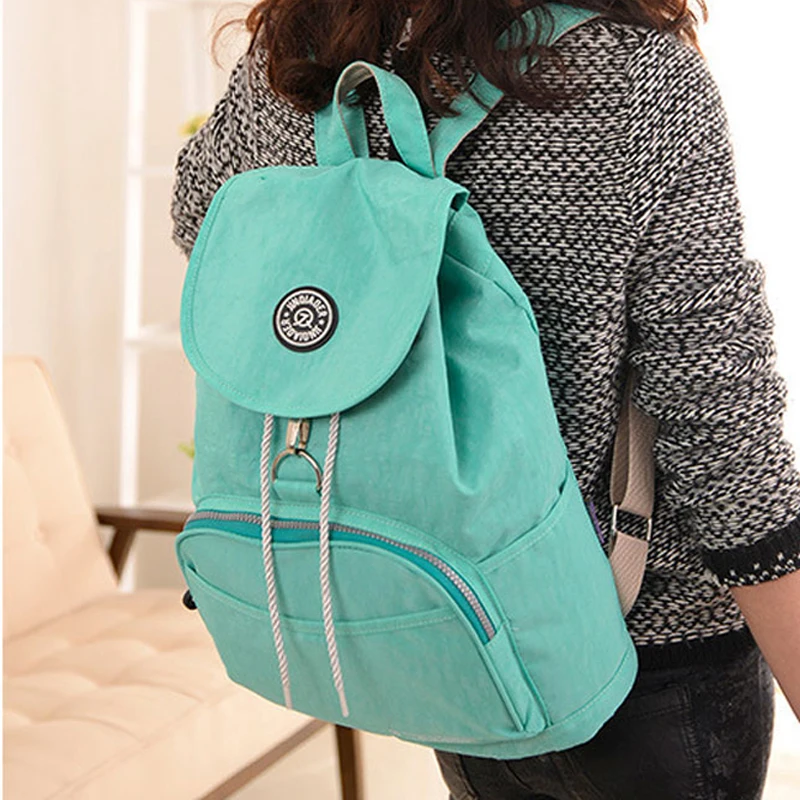 Women's Backpack Drawstring bag Waterproof Nylon 10 Colors Lady Women's Backpacks Female Casual Travel bag Bags mochila 511