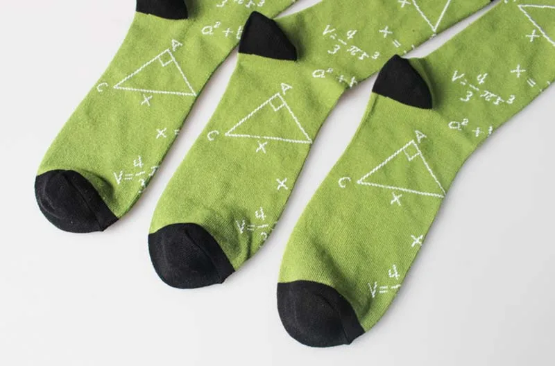 [EIOISAPRA] продукт цифровые носки для мужчин впитывают пот Повседневные Дышащие носки смешные математики Meias комфорт мягкие Calcetines