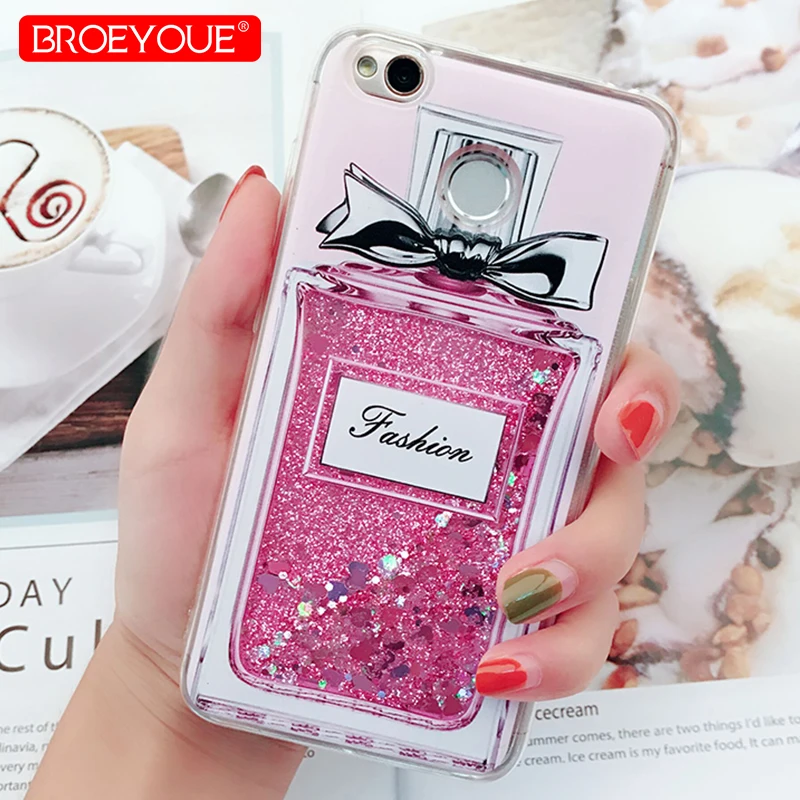 

For Redmi Note 4 5 Pro 4X 4 Soft TPU Case For Xiaomi 6X 8 Redmi 4A 4X 5A S2 5 Plus Glitter Liquid Luxury Back Cover Pink Shells