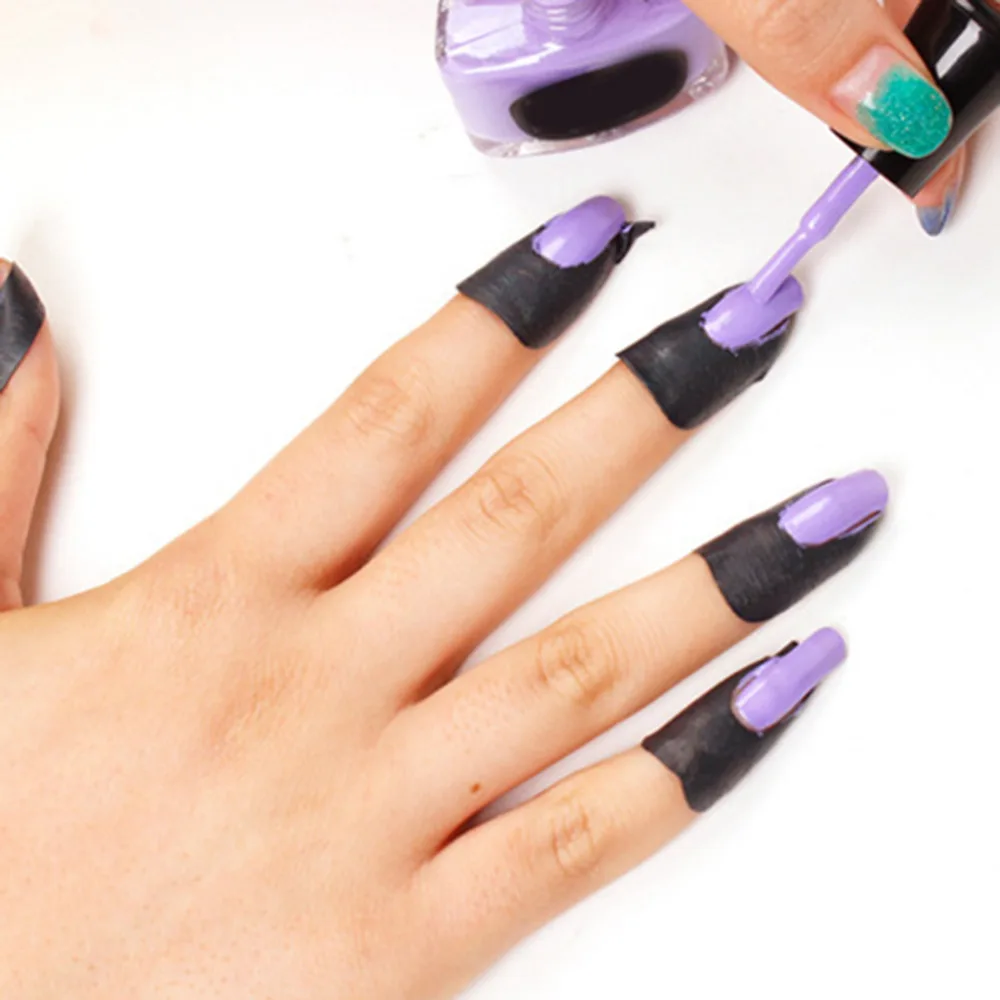 

1Pack U Shape Spilling Proof Nail Polish Stickers Finger Cover for Nails Art DIY Manicure Decoration Tool Color By Random